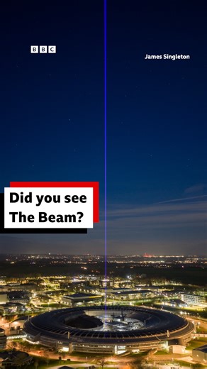 Did you see it? 🔦🌃 ▶️ Tap the link to read more about The Beam ⤵️ https://www.bbc.co.uk/news/articles/cq5yegnjx52o | BBC Oxfordshire