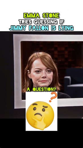 Emma Stone Tries Guessing If Jimmy Fallon Is Lying 😂🔥 | Jimmy Fallon #shorts