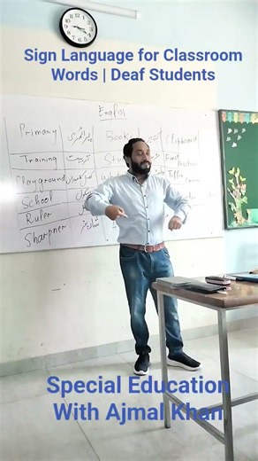 Sign Language for Classroom Words for Deaf | Special Education #shorts #shortsfeed