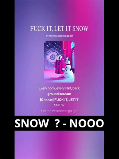 POV: everything annoys you… so you just vibe. #letitsnow #funnyrap #wintervibes #relatable #originalsound #tiktokmusic #vibesonly #humorrap #fyp #foryou
