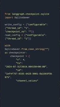 Sqlite Checkpoint Management in LangGraph