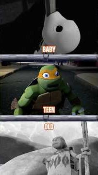 tmnt as young, teen, and old ninjas! #shorts