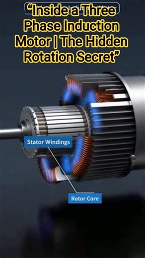 “Inside a Three Phase Induction Motor | The Hidden Rotation Secret”