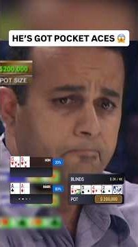 POCKET ACES vs DRAW in MASSIVE POT at WPT Final Table 😳 #poker #casino #pokerhands