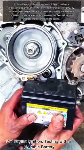 DIY Engine Ignition: Testing with a Portable Battery