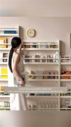 Poplar Slim Storage Shelves for Small Spaces #Bookcase #HomeDecor #Storage