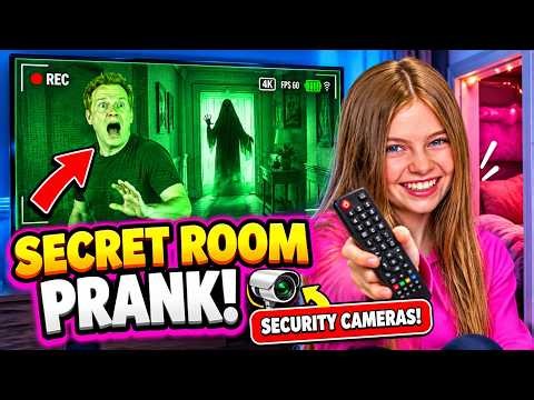 Hiding in Secret Room to Prank My Dad *Security Cameras* - Jordan Matter & Salish