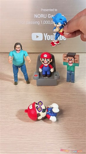Satisfying Unboxing 🚑 With sONIC sTEVE VS mARIO toys Unboxing P2 #minecraft #mario