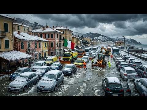 Massive Hailstorm Hits Italy: Lombardy Streets Frozen White, Flood Chaos Erupts