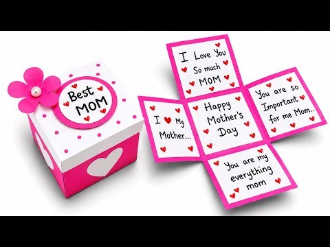 DIY Explosion Box Card for Mom 🎁💖 Easy Handmade Gift Idea • Best Mother's Day Special Card