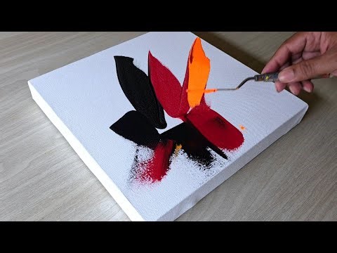Abstract Painting Demo / Easy Acrylic Painting / Step By step 