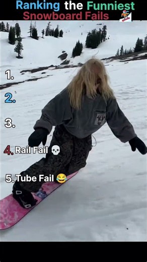 Ranking the Funniest Snowboard Fails 😂🏂 #funny#viral #comedy