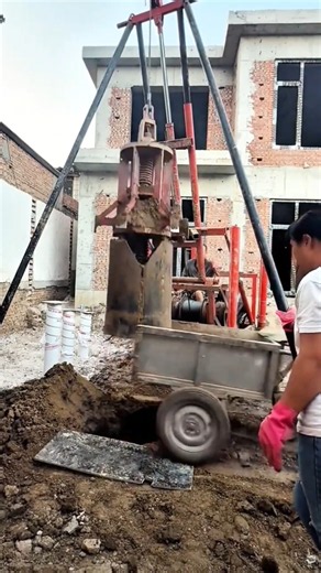 DEEP WELL drilling with incredible machinery! 🏗️⚙️😲#crafts #skills #technology #manufacturing
