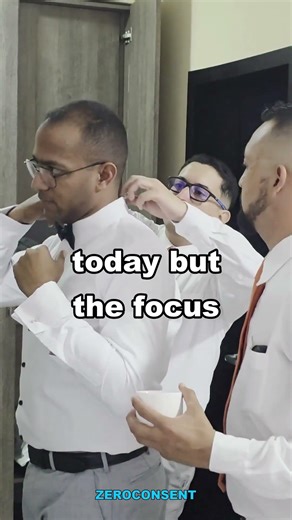 The best man wore a wedding dress. The groom didn't stop him.