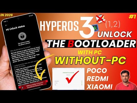 Easy Way to Unlock HyperOS 3 Bootloader with PC & Without PC (Mobile + Tab) | HyperOS 1,2,3 🔥