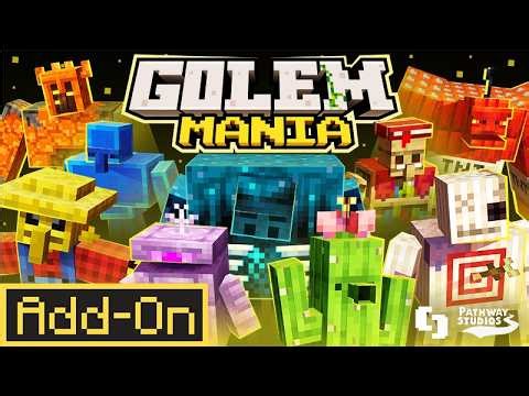 GOLEM MANIA ADDON Introduces 18 Helpful Golems Companions in Minecraft Bedrock Edition!