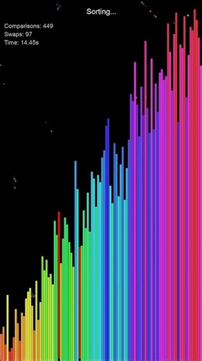 Comb Sort visualized in blue-to-pink gradient #algorithms #visualizer #sortingalgorithms