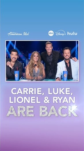 Carrie, Luke, Lionel, and Ryan are returning for the 25th season of American Idol! 💙
