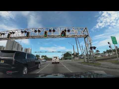 Miami Loop Timelapse x10 - I-95, Dolphin Expwy & Turnpike to A1A via Downtown - POV 4K - 6 Min