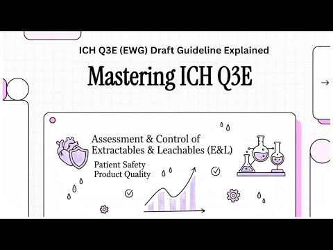 17 | ICH Q3E (EWG Draft) Explained: Draft Guideline for Extractable and Leachables