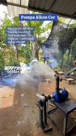 Pompa Alkon Cor 1.5 Dim👍🏻#pompaairmodifikasi #sanyoobohan #erteknik #fyp #tulungagung