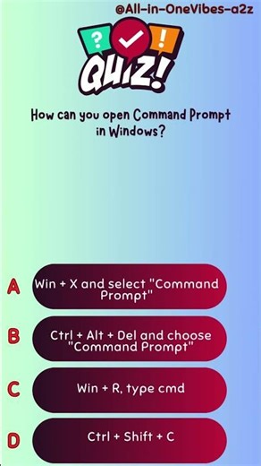 How can you open Command Prompt in Windows?