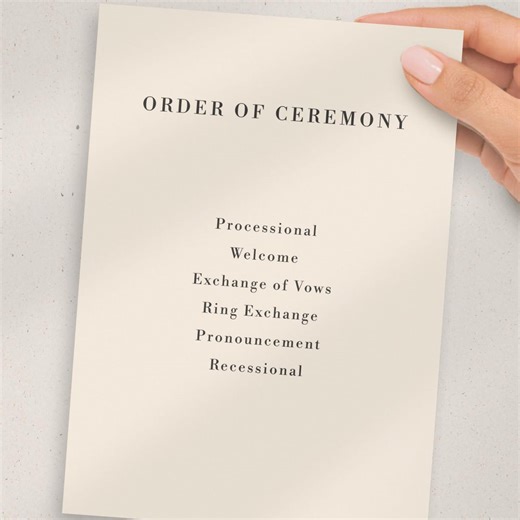 Minimal Wedding Program Template | Modern Simple Editable Canva Itinerary | Ceremony Order of Service (digital Download) - Etsy