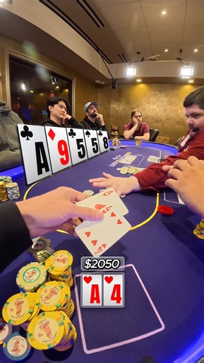 HOW I TURNED A4 SUITED INTO A $2,050 MONSTER POT 🫪 #poker #shorts