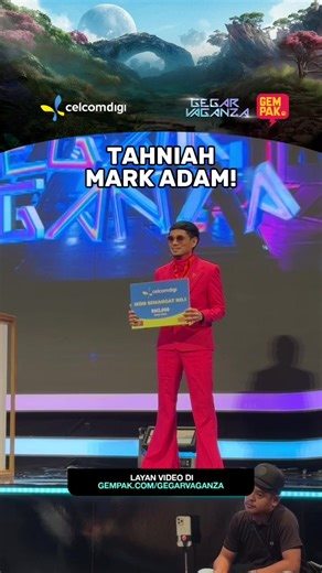 #GempakLive: Tahniah Mark Adam!!! Ikon no syatuuu 👏🏻 Terus undi bintang kegemaran korang untuk Ikon Semangat No.1 CelcomDigi! Maklumat lanjut layari gempak.com/gegarvaganza Selami dunia GV-Verse, Gegar Vaganza 12 🗓️ Setiap Ahad ⏰ 9 Malam 📱 Astro Ria, Sooka dan Astro One ✨ BINTANG KEMBALI MENYENGAT! ✨ Suka rancangan dan drama terbaharu? Nikmati hiburan tempatan dan antarabangsa tanpa henti dengan Astro One — kini dengan bundle eksklusif Disney dan HBO Max, dari RM69.99/sebulan. #SemangatNo1 #