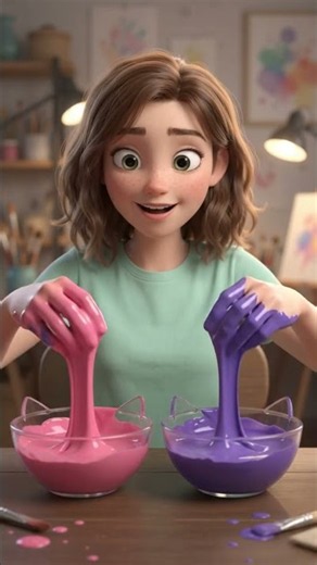 Pink vs Purple Slime ASMR! 🎨✨ Satisfying Magic Transformation