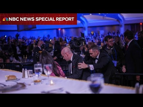 How the ballroom reacted as Trump was evacuated from White House Correspondents' Dinner