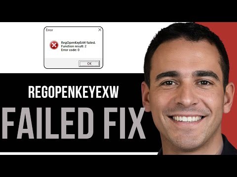 How To Fix RegOpenKeyExW Failed Function Result 2 Error Code 0- Step By Step Tutorial.