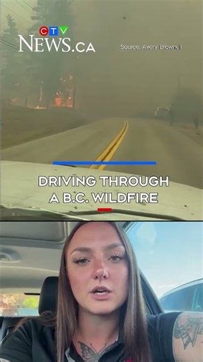 Driving through a B.C. wildfire
