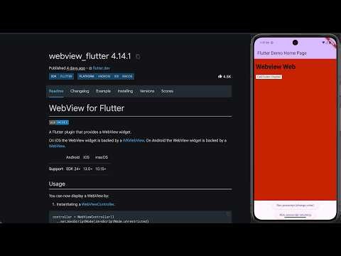 How to Use WebView in Flutter | webview_flutter Package Tutorial