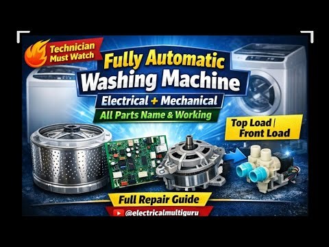 Fully Automatic Washing Machine / Electric & Mechanical/All Parts Name & work|#@electricalmultiguru 