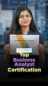 🔥Best Business Analyst Certifications CBAP vs PMI-PBA | BA Career 2026 #shorts #simplilearn
