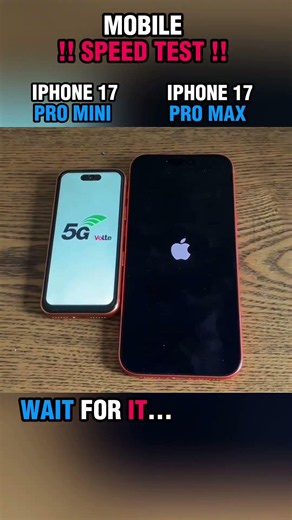 ☠️⚡ iPHONE 17 PRO MINI VS iPHONE 17 PRO MAX SPEED TEST!!🚀