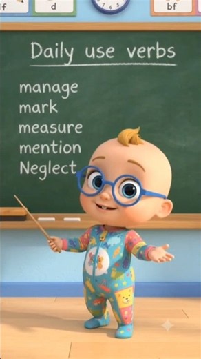 daily use verbs for kids, learn english verbs with baby brainy #shorts