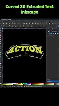 How to Create a Curved 3D Extruded Text Effect in Inkscape