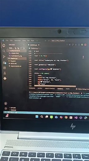 #codealpha #codealphainternship #aiinternship #artificialintelligence #python #nlp #chatbot #aichatbot #machinelearning #nltk #scikitlearn #tkinter #tfidf #aiprojects #github #pythonprojects | Anusha Aatif