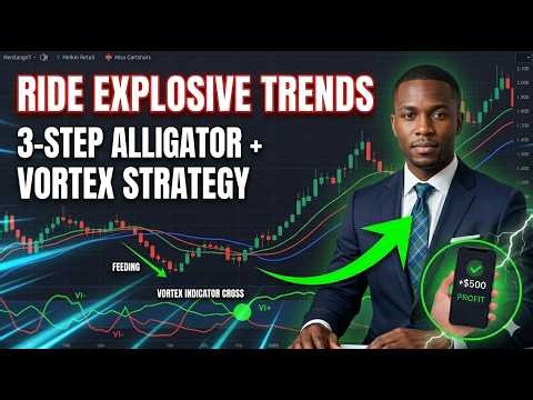 Ride Explosive Trends: A Powerful 3-Step Alligator & Vortex Trading Strategy