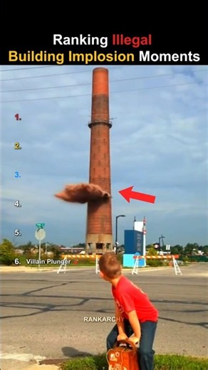 Ranking Most Illegal Building Implosion Chaos 🏗️🚨 #shorts