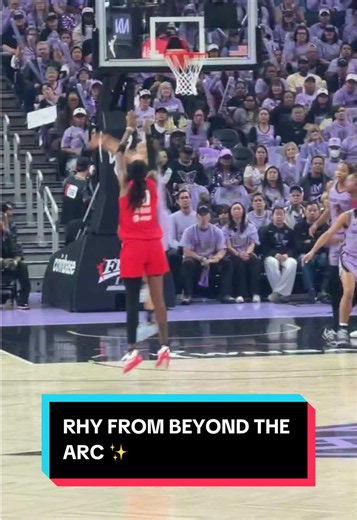 Right on target and right on cue 🎯 Rhyne Howard is money from three! #WNBASeason30 | #2026WNBAFinals #rhynehoward #atlantadream #threepointer