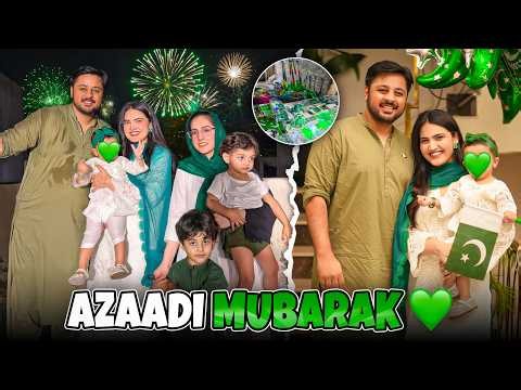 LIBERTY CHOWK LAHORE PY GRAND FIREWORKS 🎇 | Anaviya's First 14th August Celebration With Family 💚😍