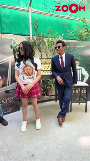 Manoj Bajpayee POSES with Adah Sharma as they promote their upcoming film 'Governor' #shorts