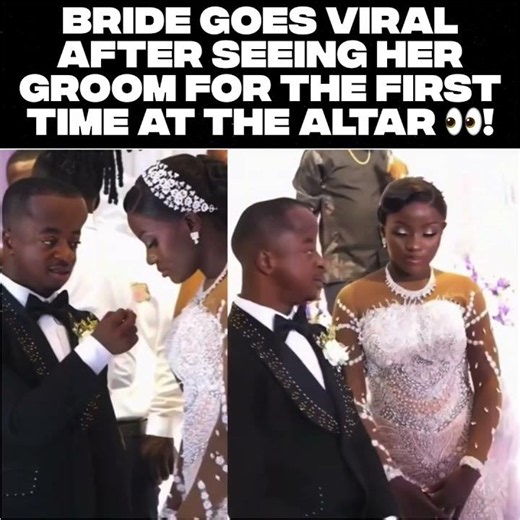 Bride Goes Viral After Seeing Her Groom for the First Time at the Altar 👀!