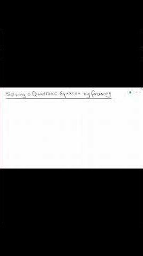 Solve a Quadratic by Factoring | Easy Math Short