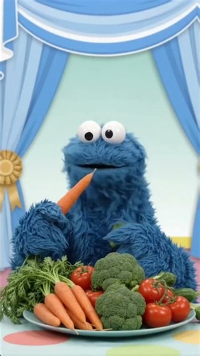 Cookie Monster Tries Veggies! (Wait... Does He Like It?)