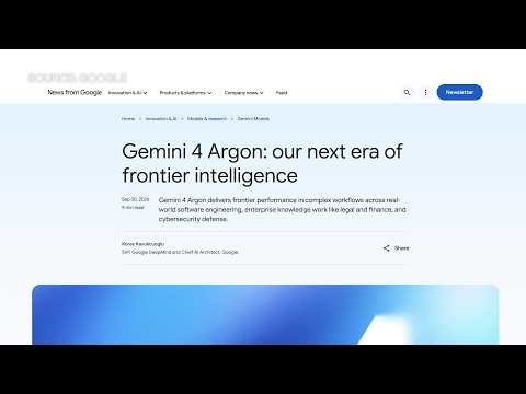 Google Rolls Out AI Model Gemini 4 Argon