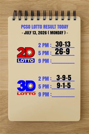Lotto Result Today 5pm Draw July 13, 2026 PCSO #lottoresulttoday #lottoresultstoday5pm #lotto5pm